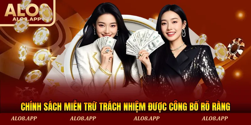 Chính sách miễn trừ trách nhiệm được công bố rõ ràng