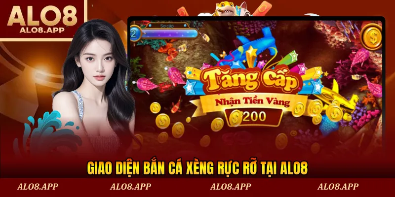 Giao diện bắn cá xèng rực rỡ tại ALO8