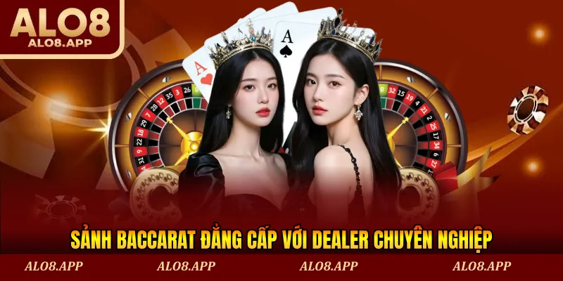 Sảnh baccarat đẳng cấp với dealer chuyên nghiệp